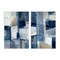 Stupell Industries Blue & Neutral Geometrics 2pc Canvas Wall Art Set Design by Hannah Dawson